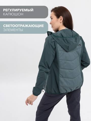 Куртка женская комбинированная Softshell "Кама" (темная бирюза)