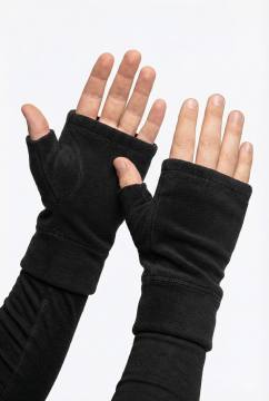 Митенки флисовые (черный)