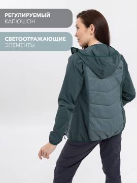 Куртка женская комбинированная Softshell "Кама" (темная бирюза)