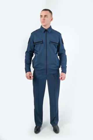Куртка офисная с д/р для сотрудников ФСИН (серо-синий)