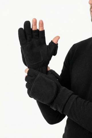 Перчатки-варежки флисовые "Тундра" Н (черный)