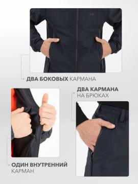 Костюм ветрозащитный "Борей" проклеен. (темно-синий)