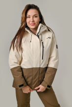 Куртка утепленная женская "Анжа" (молочный/умбра)