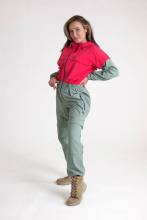 Комбинезон противоэнцефалитный женский Softshell "Турист Н" (коралл/бирюзовый)