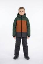 Костюм утепленный детский "Енот" Н (олива/терракот/серый)