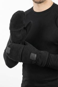 Перчатки-варежки флисовые "Тундра" Н (черный)