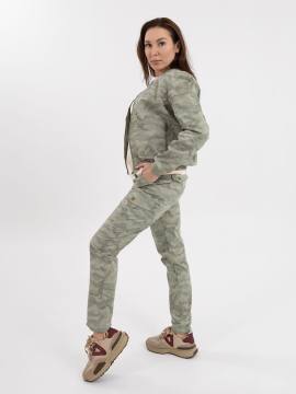 Куртка-бомбер летняя женская "Арма" (светлый камуфляж)