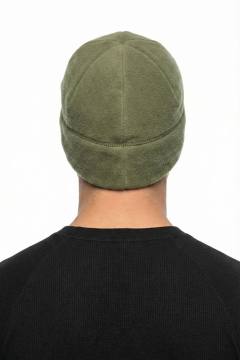 Шапка флисовая "Охотник" двусторонняя (хаки/оранжевый)