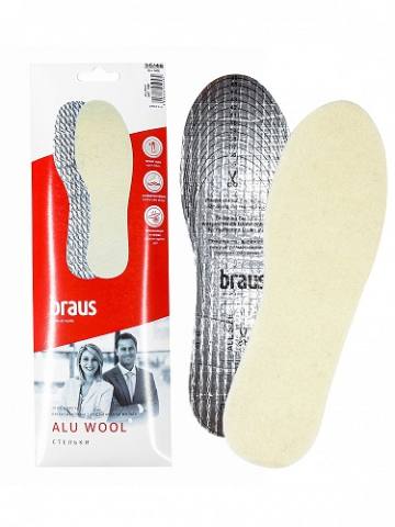 Стельки зимние BRAUS "ALU WOOL" (фольга+шерсть)