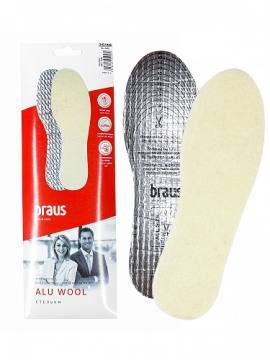 Стельки зимние BRAUS "ALU WOOL" (фольга+шерсть)
