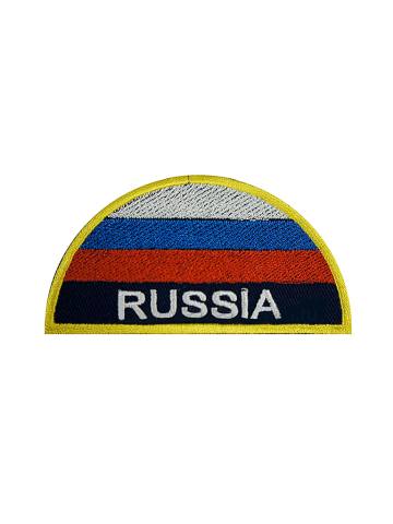Шеврон Россия флаг (полукруг) вышитый (нарук.)