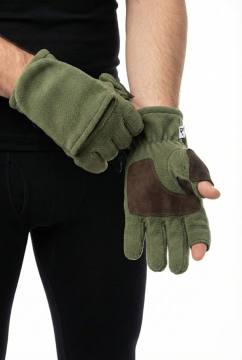 Перчатки-варежки флисовые "Тундра" (оливковый)