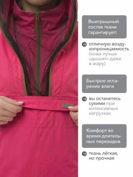 Костюм противоэнцефалитный женский "Тайга-С" (фуксия/оливковый)