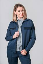 Куртка офисная женская с д/р для сотрудников ФСИН (серо-синий)