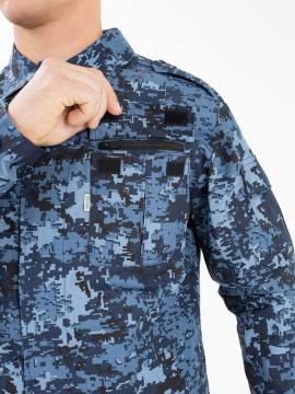 Костюм летний "Мангуст" (рип-стоп смесовый, синяя "цифра")