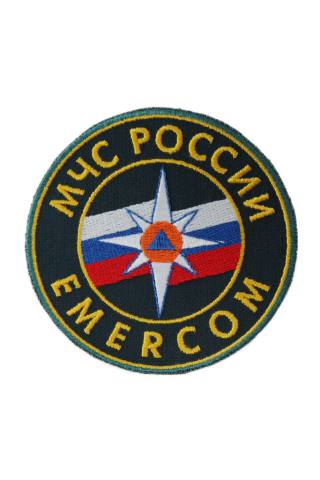 Шеврон МЧС - Emercom большой вышитый н/о (упак. 10 шт.)