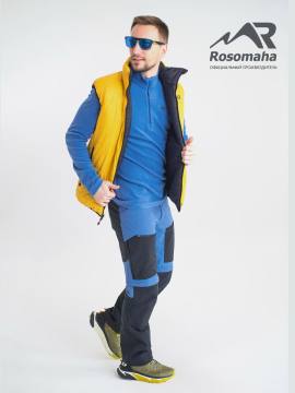 Жилет двухсторонний "Архыз" (черный/горчица) 