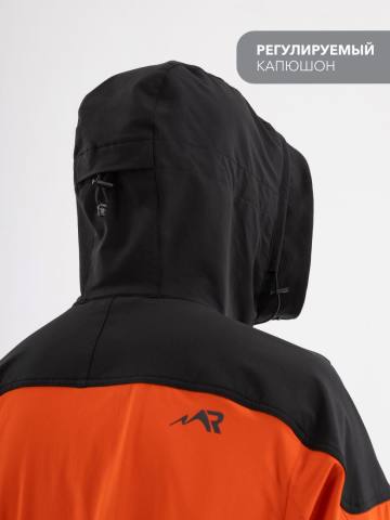 Куртка летняя треккинговая Softshell "Трек-Н" (терракот/черный)