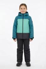 Костюм утепленный детский "Енот" Н (изумруд/бирюза/серый)