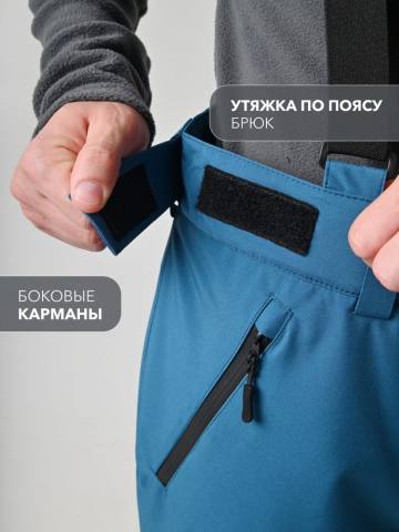 Брюки утепленные "Абан Н" проклеен. (морская волна)