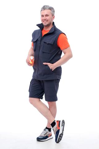 Костюм летний Softshell "Путешественник" (серо-синий)