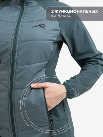 Куртка женская комбинированная Softshell "Кама" (темная бирюза)