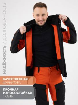 Куртка летняя треккинговая Softshell "Трек-Н" (терракот/черный)