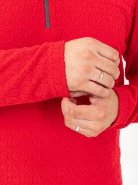 Куртка-анорак флисовая (красный фактурный)