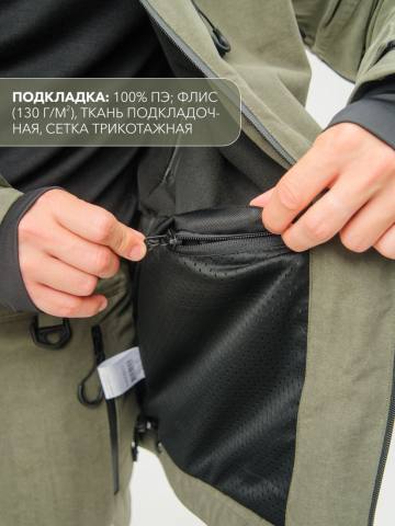 Костюм ветровлагозащитный "Росомаха" (хаки)