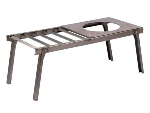 Решетка костровая СЛЕДОПЫТ с подставкой под казан, усиленная, в сумке