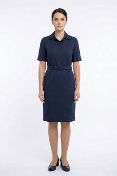 Платье с коротким рукавом для сотрудников ФСИН (серо-синий)