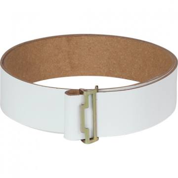 Ремень солдатский иск.кожа без пряжки (белый)