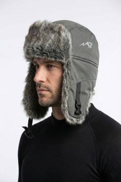 Шапка утепленная унисекс "Карелия" Rosomaha (хаки; мембрана/барсук)
