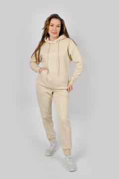 Костюм женский из футера "Игарка" (молочный с начесом)