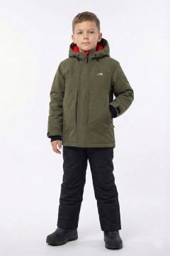 Костюм утепленный детский "Енот" Н (канада, оливковый/черный)