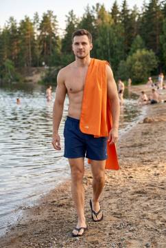 Полотенце спортивное из микрофибры 70х150 (оранжевый)