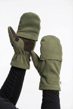 Перчатки-варежки флисовые "Тундра" (оливковый)