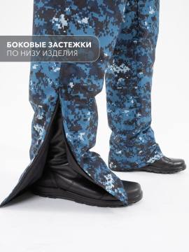 Полукомбинезон зимний "Норд К" (дюспо, синяя "цифра")