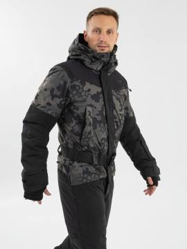 Комбинезон утепленный "Аркуда" (зеленый камуфляж/черный)