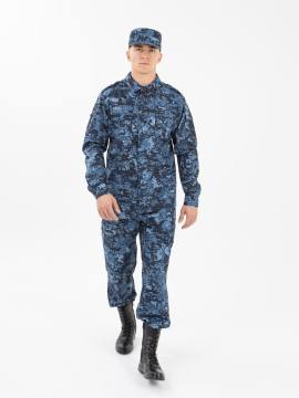 Костюм летний "Мангуст" (рип-стоп смесовый, синяя "цифра")