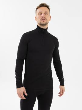 Фуфайка мужская с высоким воротом "Аляска Н" (шерсть, черный)