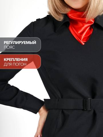 Платье Полиции с длинным рукавом (темно-синий)