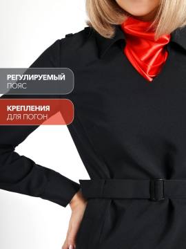 Платье Полиции с длинным рукавом (темно-синий)