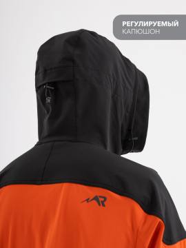 Куртка летняя треккинговая Softshell "Трек-Н" (терракот/черный)