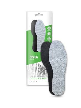 Стельки всесезонные BRAUS "ODOUR STOP" (латекс+активированный уголь)