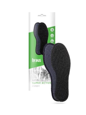 Стельки всесезонные BRAUS "SUPER ACTIVE" (латекс+активированный уголь)