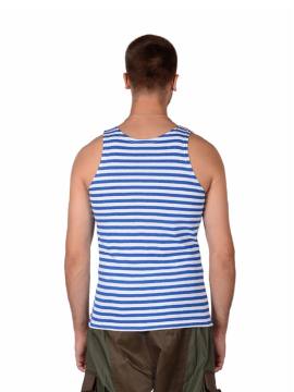 Майка-тельняшка (голубой), кулирная гладь