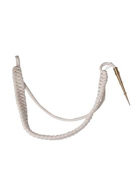 Аксельбант белый (1 коса, 1 наконечник)