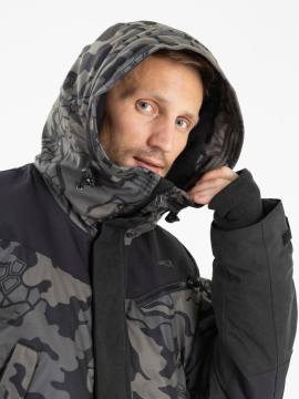 Комбинезон утепленный "Аркуда" (зеленый камуфляж/черный)