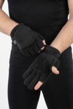 Перчатки-варежки флисовые "Тундра" (черный)